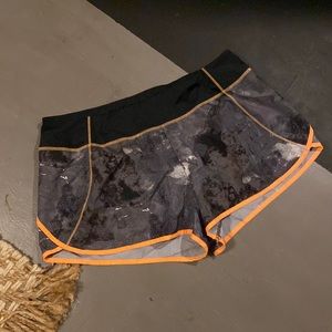 Reebok Black & Orange Athletic Shorts